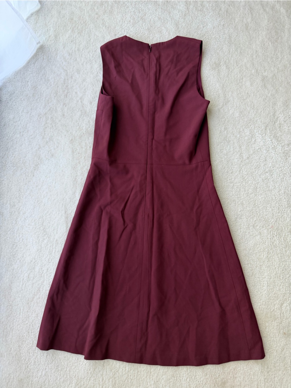 Theory Wool Sleeveless Burgundy A-Line Dress - Picture 2 of 5